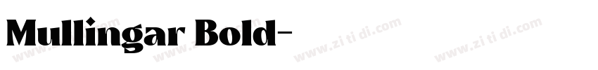 Mullingar Bold字体转换
